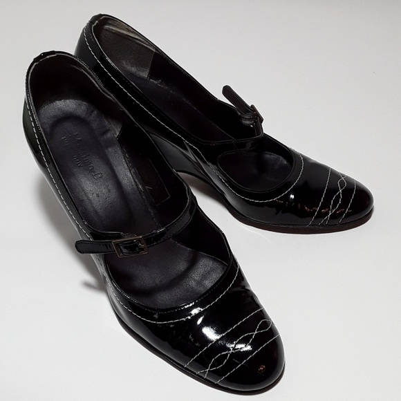 Massimo Baldi leather high heal wedge shoes - Picture 3 of 6